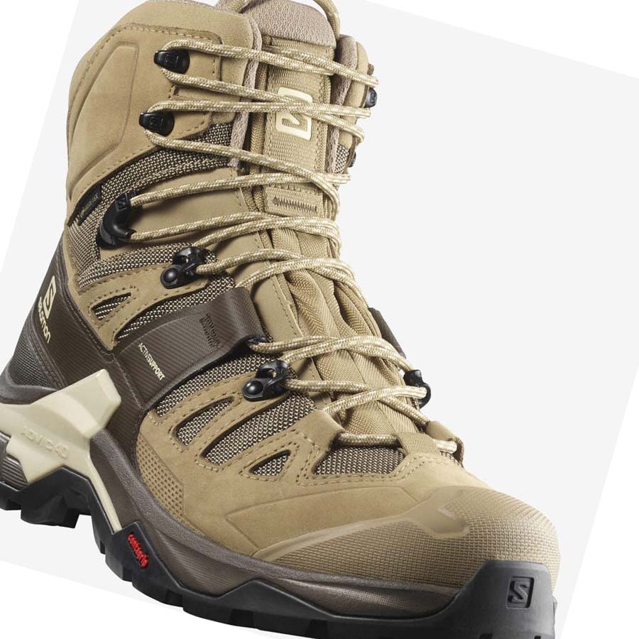 Tenis Senderismo Salomon QUEST 4 GORE-TEX Hombre Marrom | MX 3564MQZ